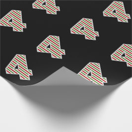 Röd, vit, Grönt 4:e evenemanget på juldagen Presentpapper