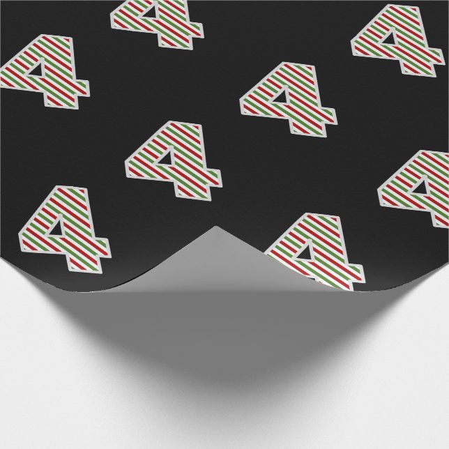Röd, vit, Grönt 4:e evenemanget på juldagen Presentpapper (Hörn)