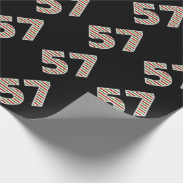 Röd, vit, Grönt "57" 57:e evenemanget på juldagen Presentpapper