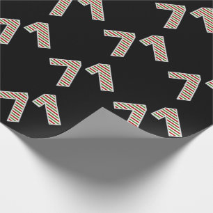 Röd, vit, Grönt "71" 71:a evenemanget på juldagen Presentpapper