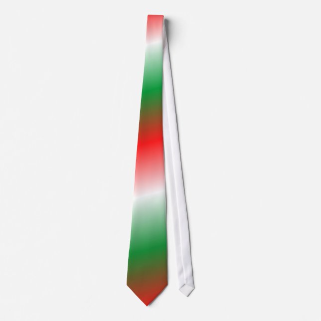 Röd vit grönt, festive-tonad helgdag slips (Framsida)