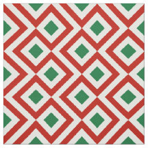 Röd, vit, Grönt Geometric Mönster