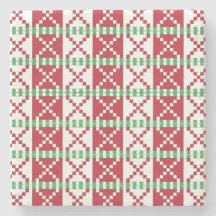 Röd, vit, grönt Latvian Latgale Ethnic Folart