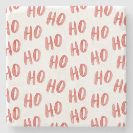 Röd Vit Ho Ho Ho Stenunderlägg
