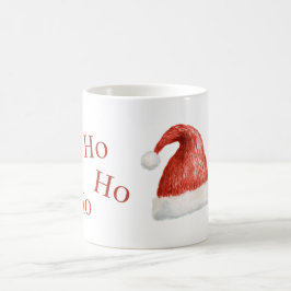 Röd Vit Ho Ho Ho Tomte Hatt Kaffemugg