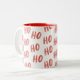 Röd Vit Ho Ho Ho Två-Tonad Mugg