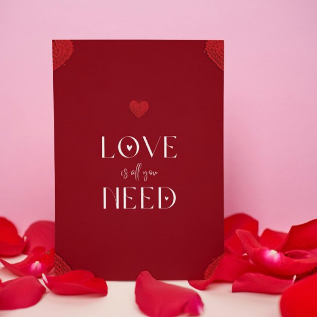 Röd, vit, Kärlek är allt du behöver, Romantic Inbjudningar (Skapare uppladdad)