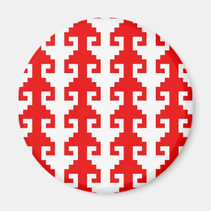 "Röd/vit krok" magnet -