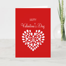 Röd Vit Modern Enkel Affärs Valentine's Day Helgkort