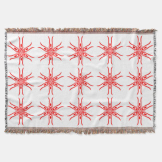 röd vit mönster A 2-22 Filt