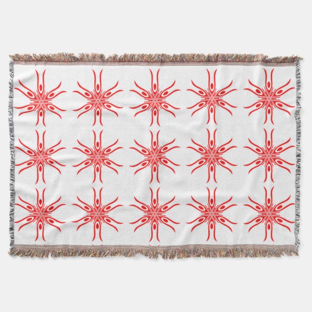 röd vit mönster A 2-22 Filt (Framsidan)