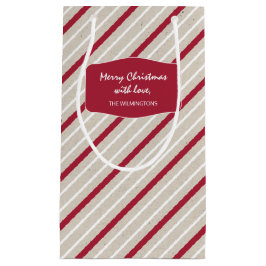 Röd, vit och Beige Rand