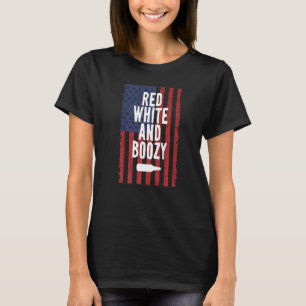 Röd Vit Och Berusad 4:e Juli Självständighetsdagen T Shirt