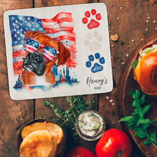 Röd Vit och Blå 4:e Juli Boxershorts Amerikansk Fl