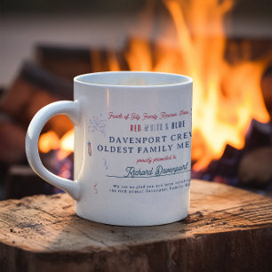 Röd vit och blå 4 juli Reunion Award Kaffemugg