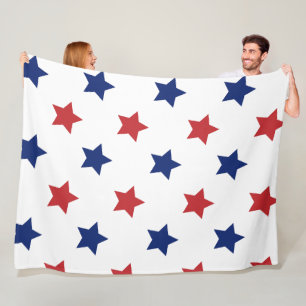 Röd, vit och blå 60 x 80-bitars blanket fleecefilt
