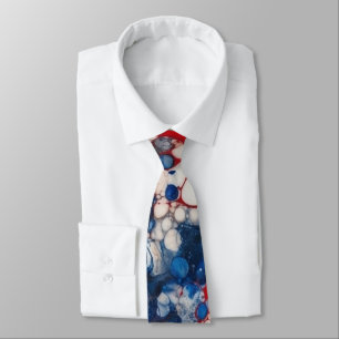 Röd vit och blå alkohol Bläck USA flagga Färg Slips