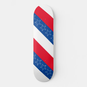 Röd, vit och blå amerikansk patriotisk mini skateboard bräda 18,5 cm