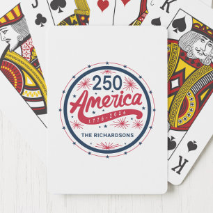 Röd Vit och Blå Amerikas 250-årsjubileum Casinokort