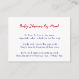 Röd Vit Och Blå Baby Shower Per Post Tilläggskort
