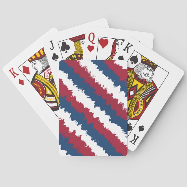 Röd, vit och blå Coola Rand Casinokort (Baksidan)