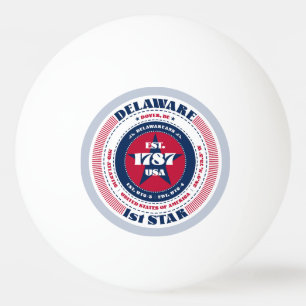 Röd, vit och blå Delaware Circle Pingisboll
