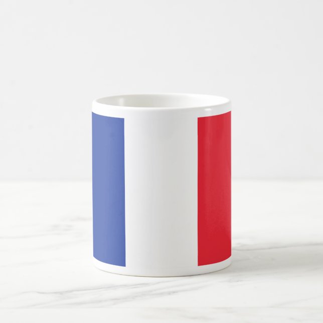 Röd vit och blå Flagga av Frankrike Kaffemugg (Center)