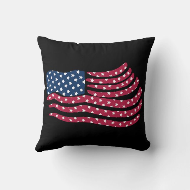 Röd Vit Och Blå Flagga Design  Kudde (Baksida)