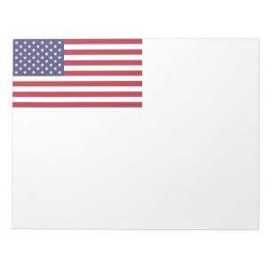 Röd vit och blå flagga i USA Anteckningsblock