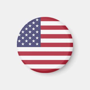 Röd vit och blå flagga i USA Magnet