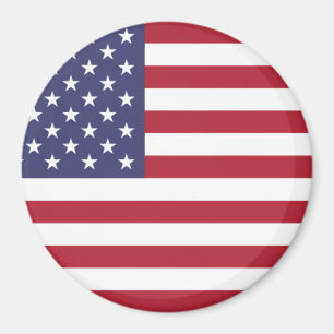 Röd vit och blå flagga i USA Magnet