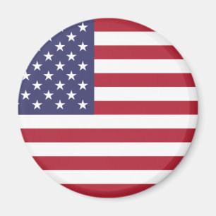 Röd vit och blå flagga i USA Magnet