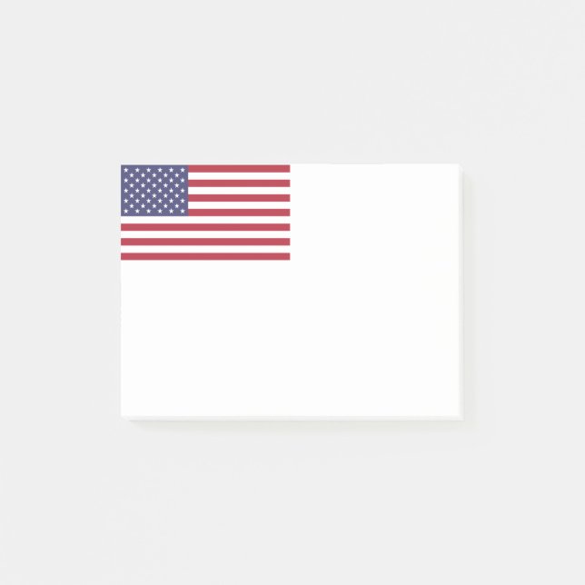 Röd vit och blå flagga i USA Post-it Block (Framsida)