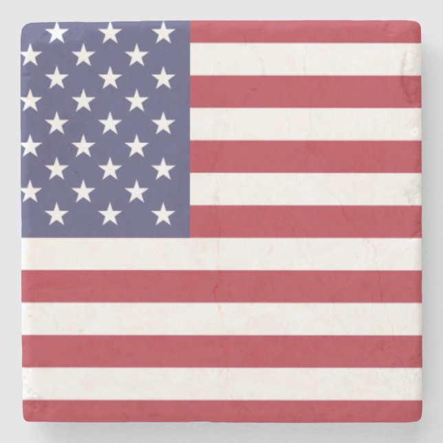 Röd vit och blå flagga i USA Stenunderlägg (Framsidan)