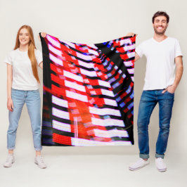 Röd vit och blå fleecefilt