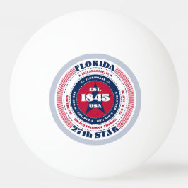 Röd, vit och blå Florida Circle Pingisboll