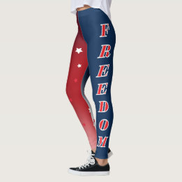 Röd Vit och Blå Frihet Leggings