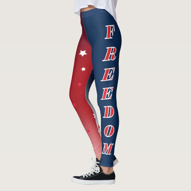 Röd Vit och Blå Frihet Leggings (Vänster)