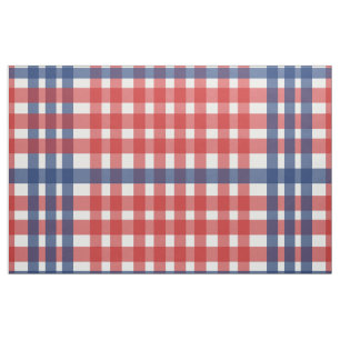 Röd, vit och blå Gingham Play Tyg