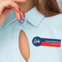 Röd vit och blå Hej Anpassningsbar