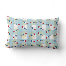 Röd, vit och blå Ices-pop Lumbar Pillow