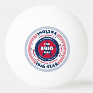 Röd, vit och blå indiana Circle Pingisboll