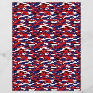 Röd vit och blå kamouflage origami-papper