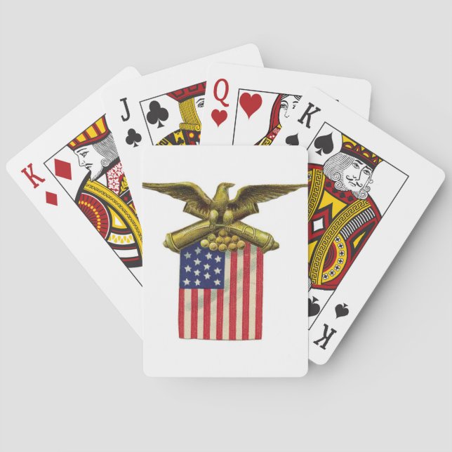 Röd vit och blå kortlek (Baksidan)