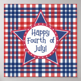 Röd, vit och blå kummel poster