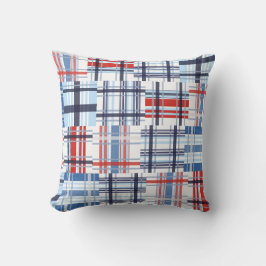 Röd, vit och blå Madras Dekorativ kudde