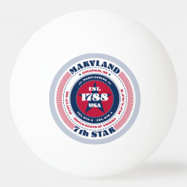 Röd, vit och blå markörcirkel pingisboll