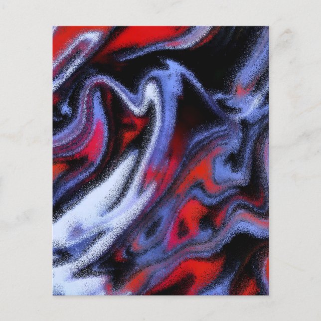 Röd vit och blå marmor (Framsida)