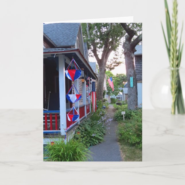 Röd, vit och blå - Martha's Vineyard Kort (Framsida)