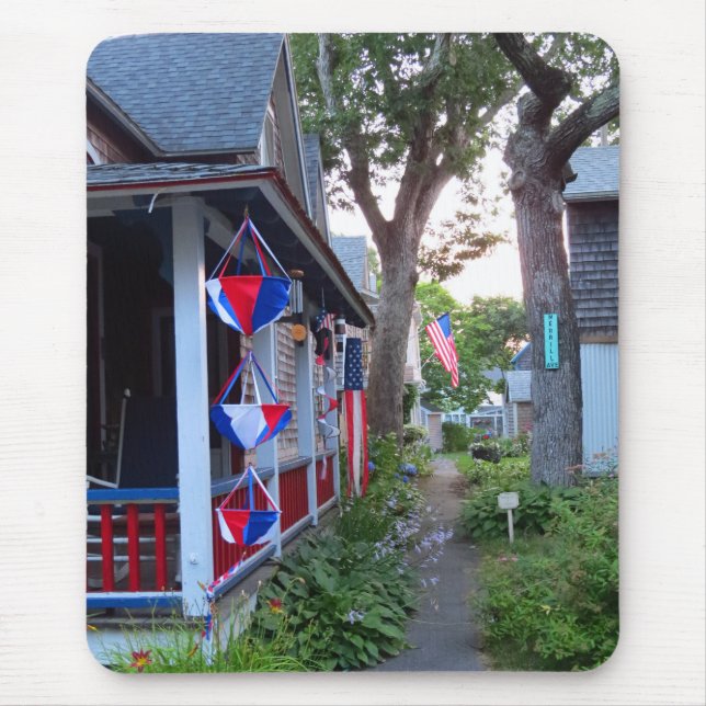 Röd, vit och blå - Martha's Vineyard Musmatta (Framsidan)